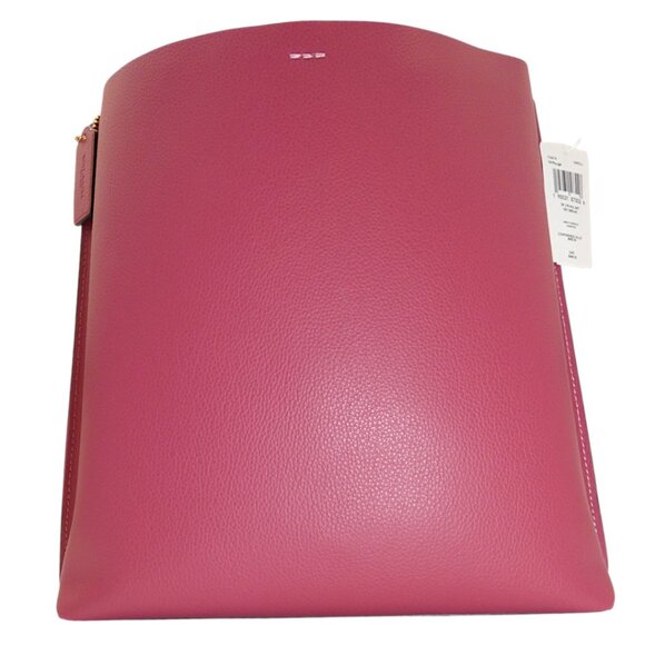 NWT Coach Mollie Bucket Bag Rouge Pink Leather Quiet Luxury Convertible Tote - Picture 5 of 13